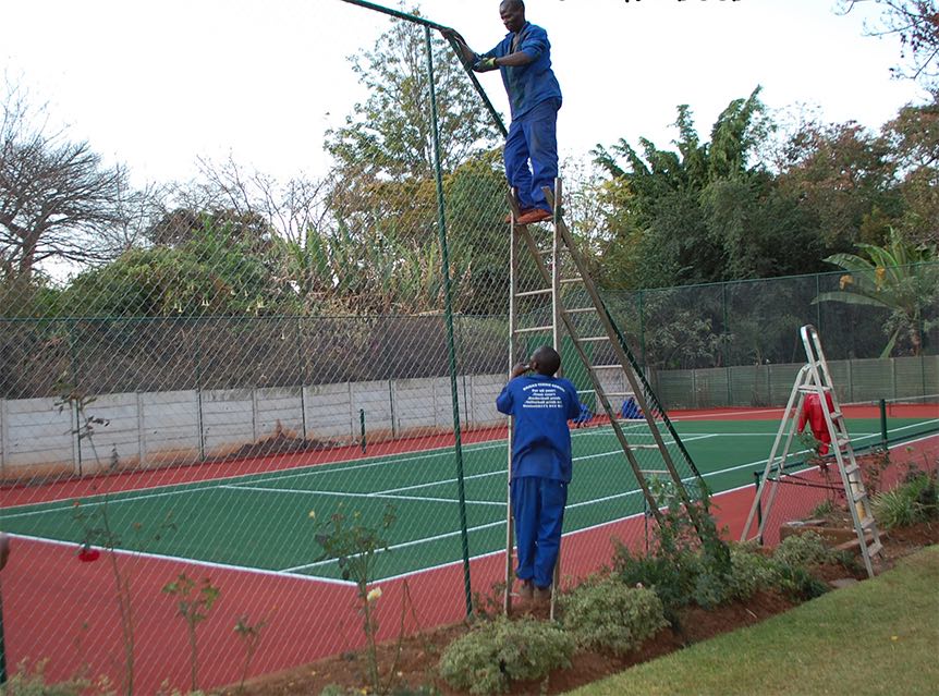 tennis court construction